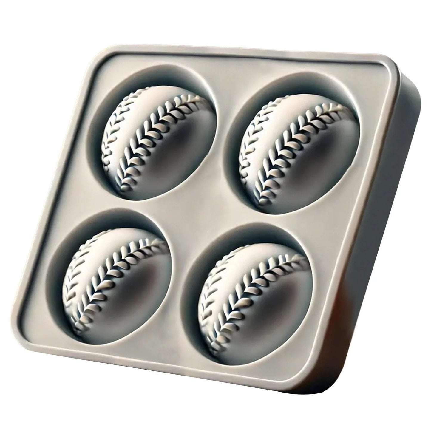 Baseball Ice Mold | Slow-Melting Silicone Sphere Tray for Whiskey, Cocktails & More