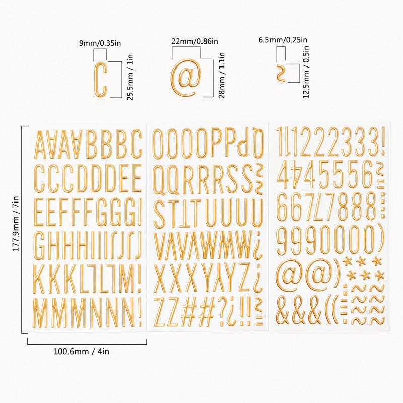 3D Puffy Alphabet Stickers – Bold-Style Letters for DIY Journals, Scrapbooks and Labels