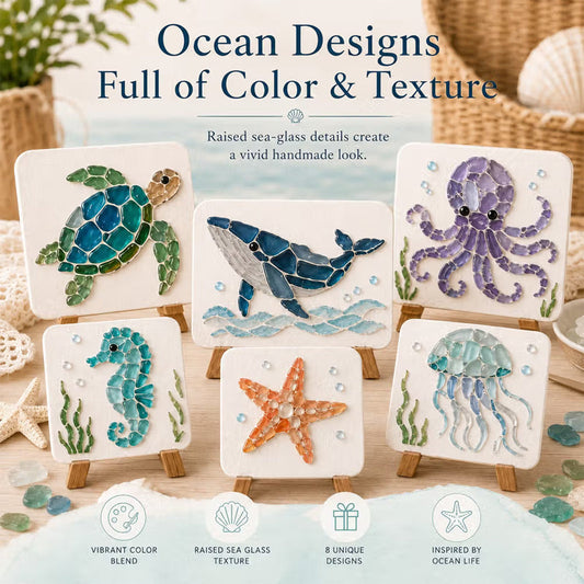 Sea Glass Art Kit – Create Stunning Mosaic Masterpiece