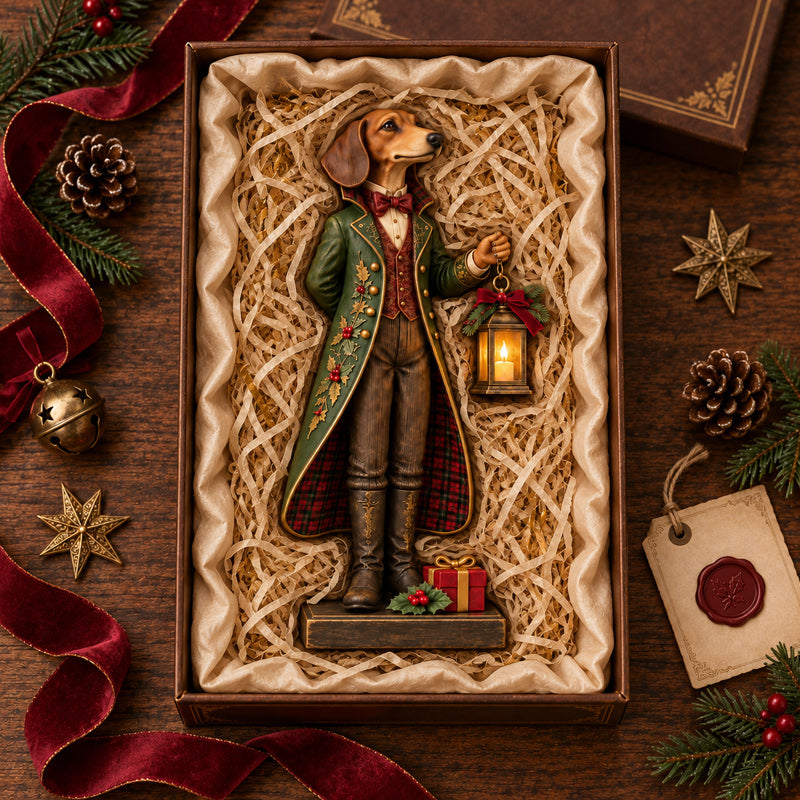 Christmas Sausage Dog Lantern Ornament