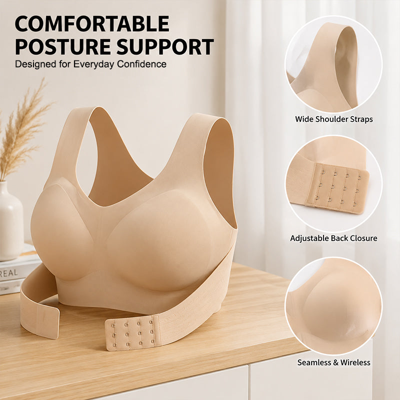 Women’s Posture Correcting Back-Smoothing Sports Bra with Front Closure