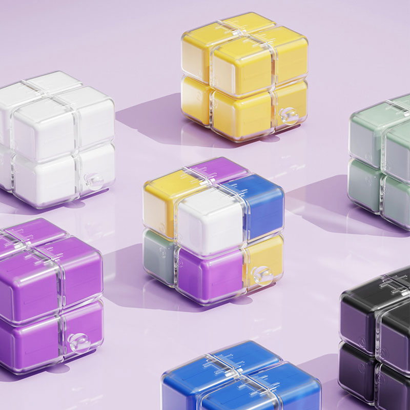 💊 Cube Pill Organizer - Portable 8-Compartment Case