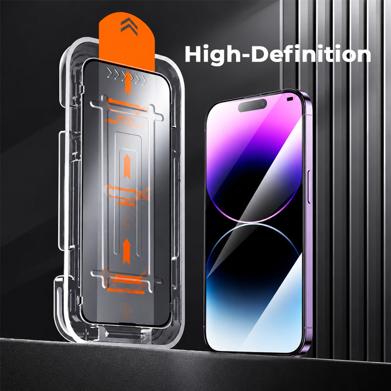 Red Shimmer Privacy Tempered Glass Screen Protector for iPhone