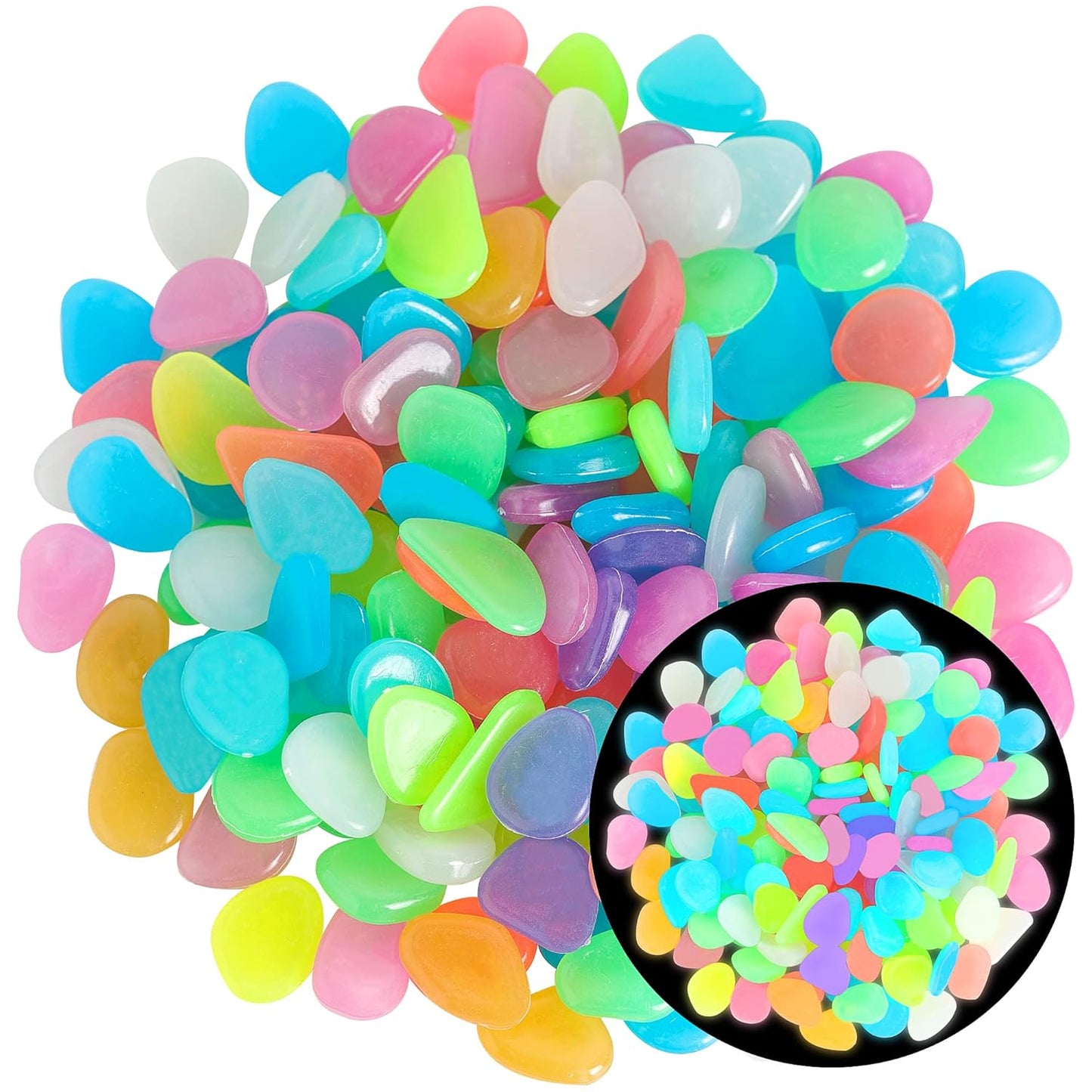 Luminous Stones – Mixed Color Glow (100 PCS)