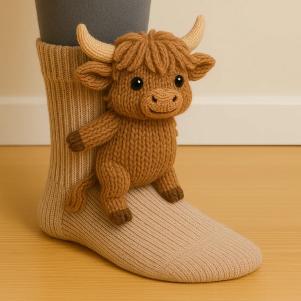 Cozy 3D Knit Animal Socks