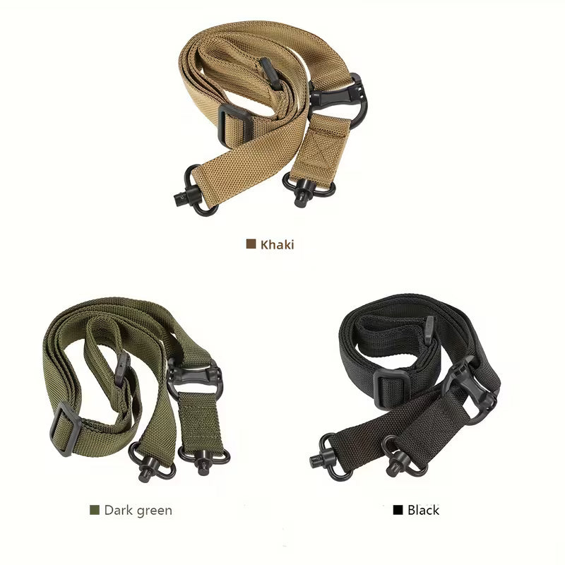 Adjustable 2-in-1 Tactical Rifle Sling – Convertible Single/Double Point with Hook