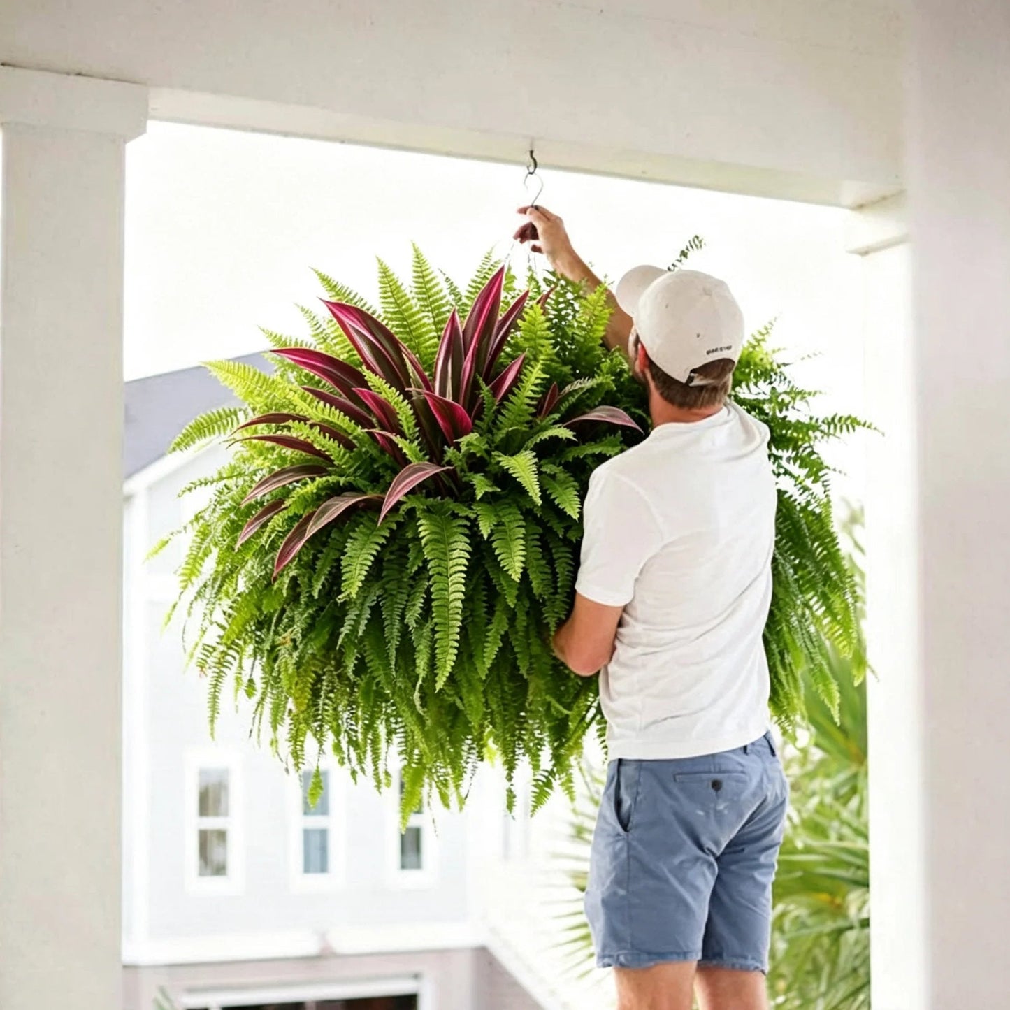 💥Summer Special🔥 UV-resistant artificial ferns & red dragon trees – Full, lush & colourfast!
