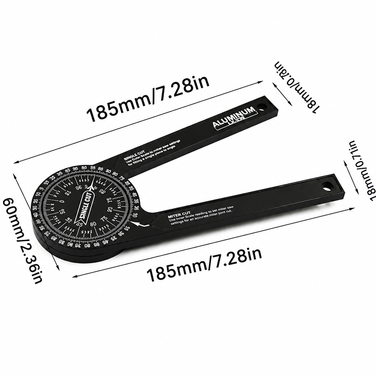📐 Multi-Angle Measuring Ruler | Adjustable Angle Positioning Tool