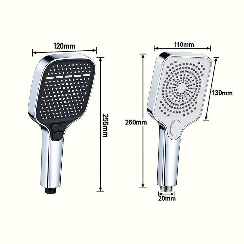 Square Air-Boosted Waterfall Handheld Shower Head 🚿