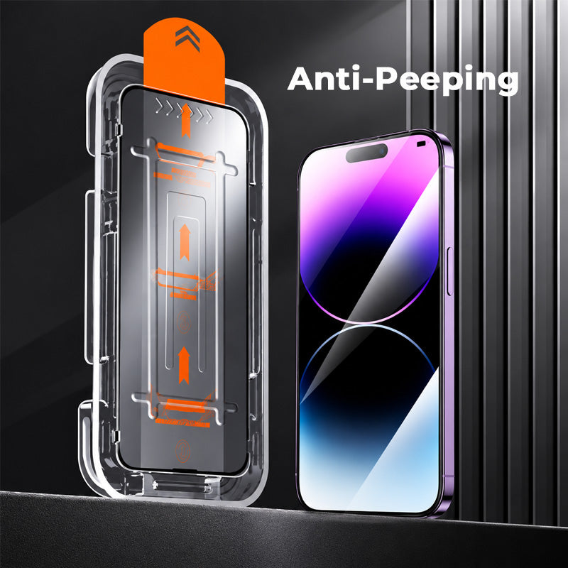 Red Shimmer Privacy Tempered Glass Screen Protector for iPhone