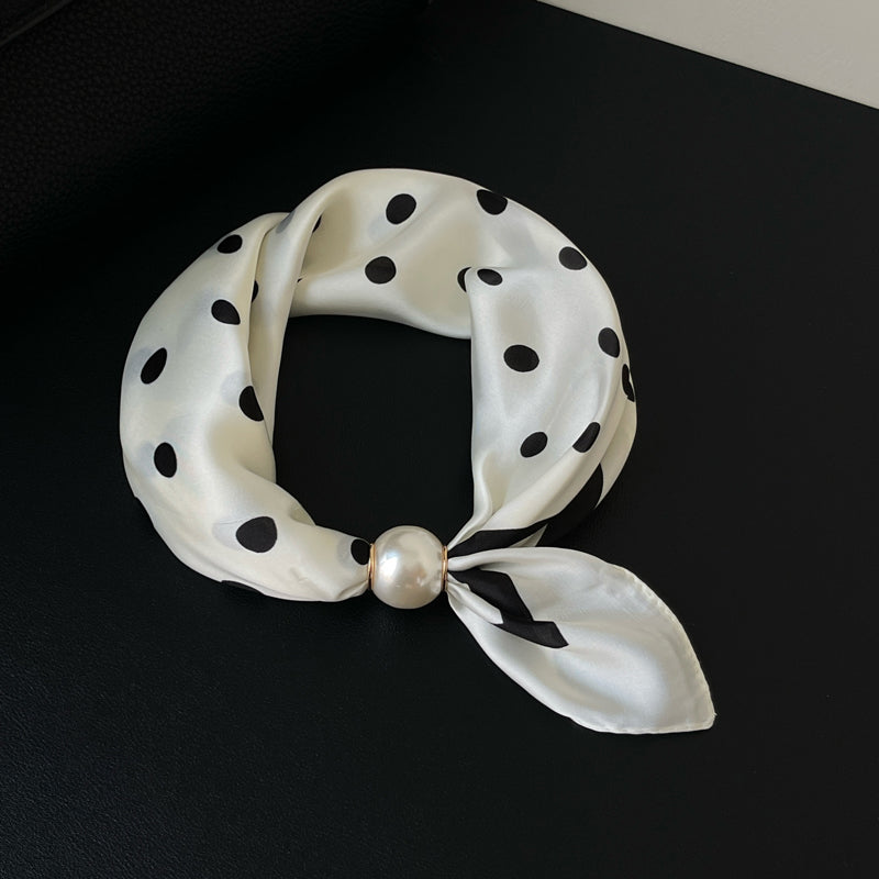 🤍 Pearl Scarf Necklace with Magnetic Clasp