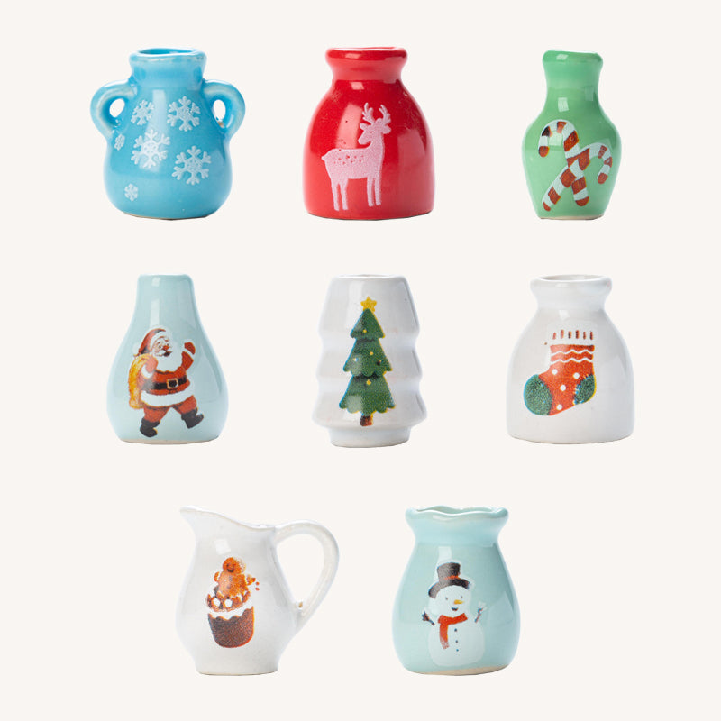 🎄🏺 Christmas Mini Vase Fridge Magnet — Festive 3D Holiday Accent for Magnetic Surfaces
