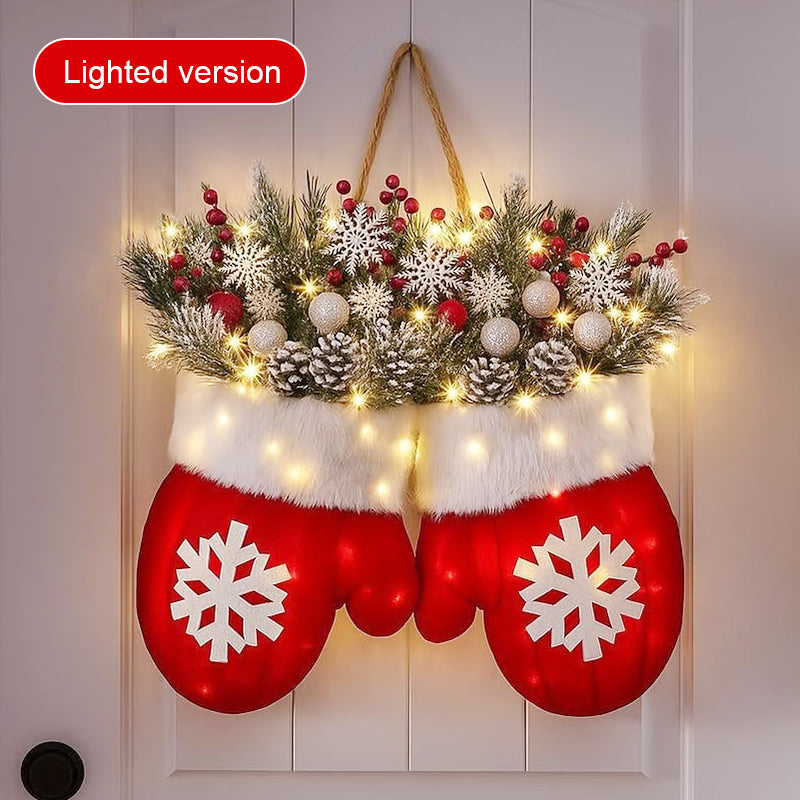 🎅 Sparkling Christmas Glove Wreath · Create a warm and cosy Christmas atmosphere
