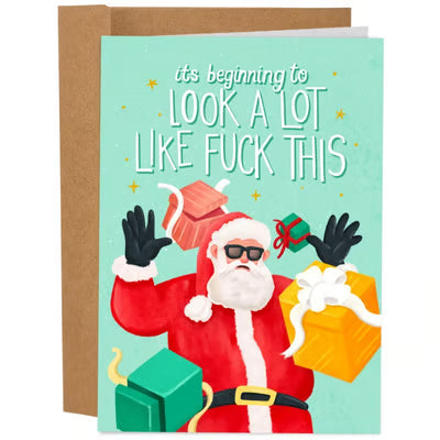 🔥Christmas Sale 49% Off🎄🎅Greetings Funny Inappropriate Christmas Card 9-Piece Set