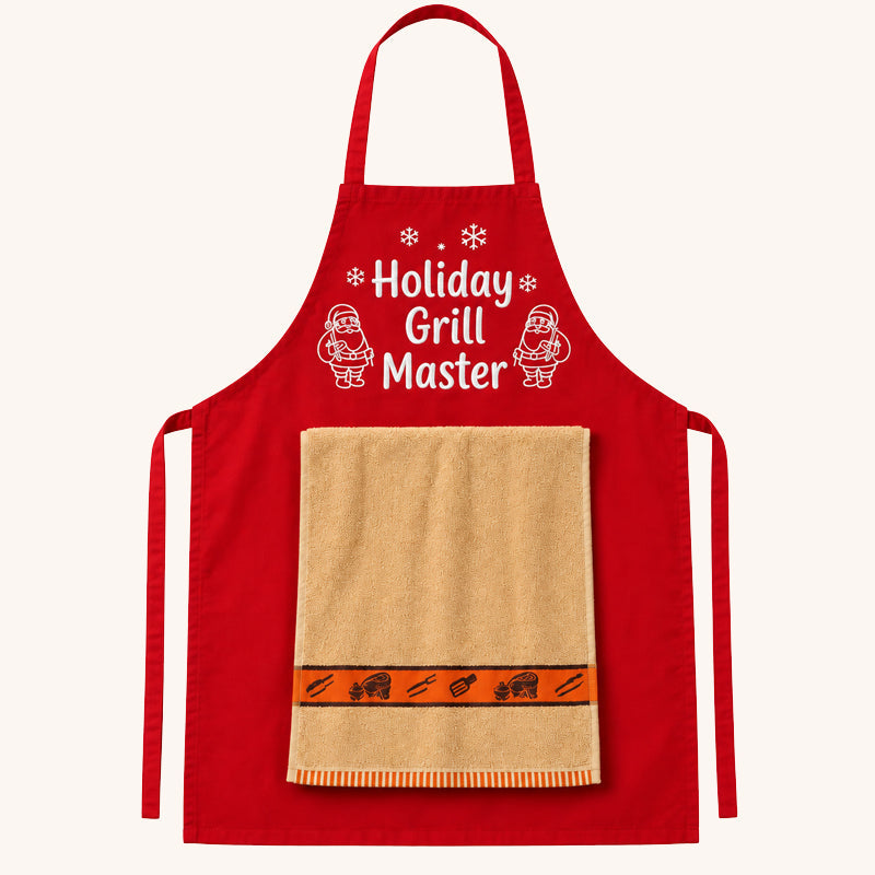 🎄🍖 Fun Christmas BBQ Apron