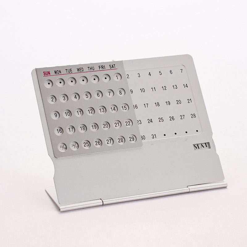 📅 Metal Perpetual Desk Calendar