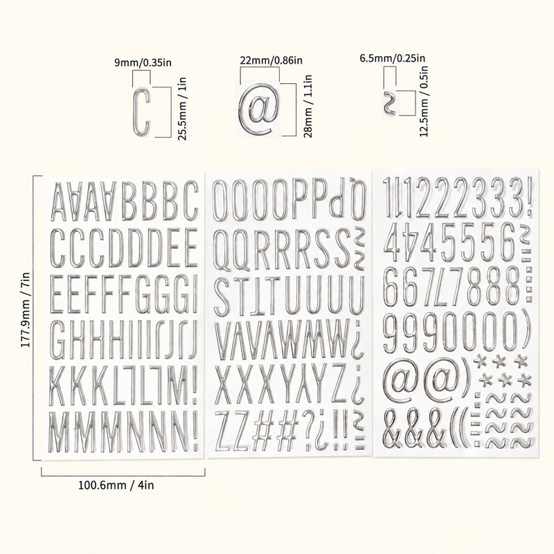 3D Puffy Alphabet Stickers – Bold-Style Letters for DIY Journals, Scrapbooks and Labels