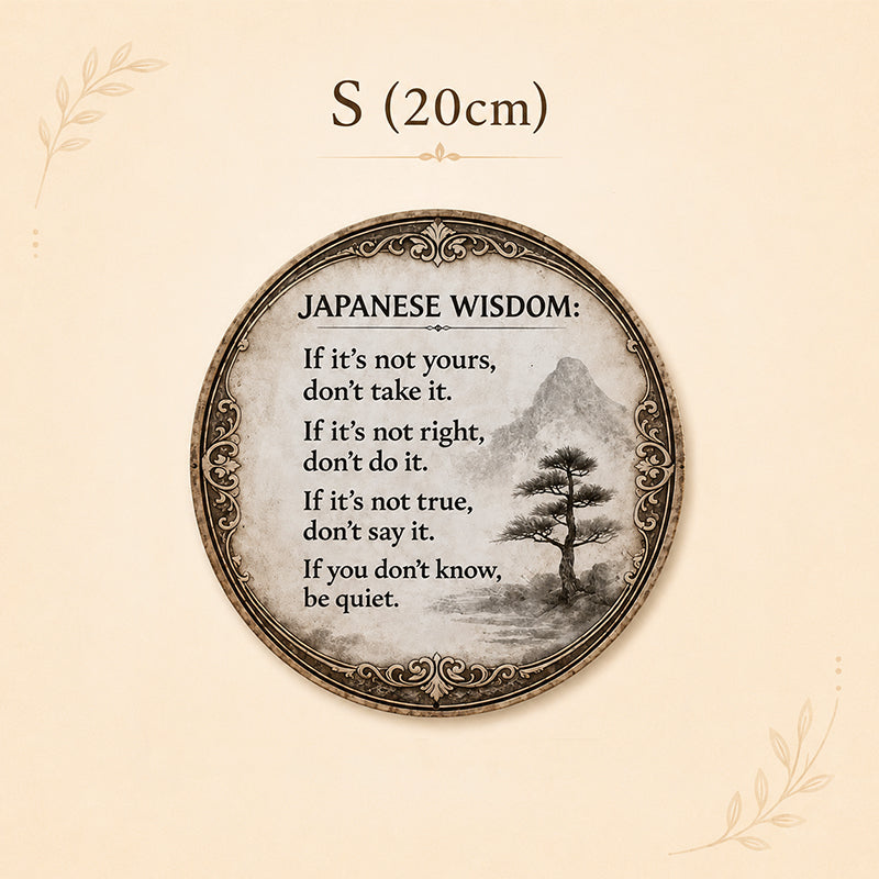 🍂 Vintage Eastern Wisdom Quote Sign
