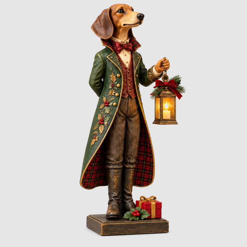 Christmas Sausage Dog Lantern Ornament