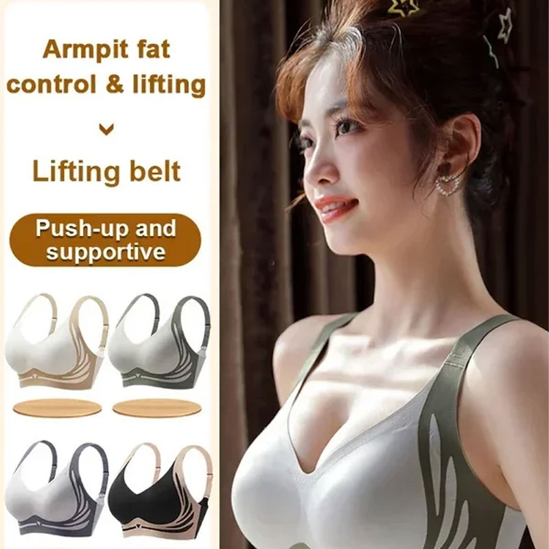 🎁 Super gather bra | Wireless Push-up Bra👍No more sagging breasts
