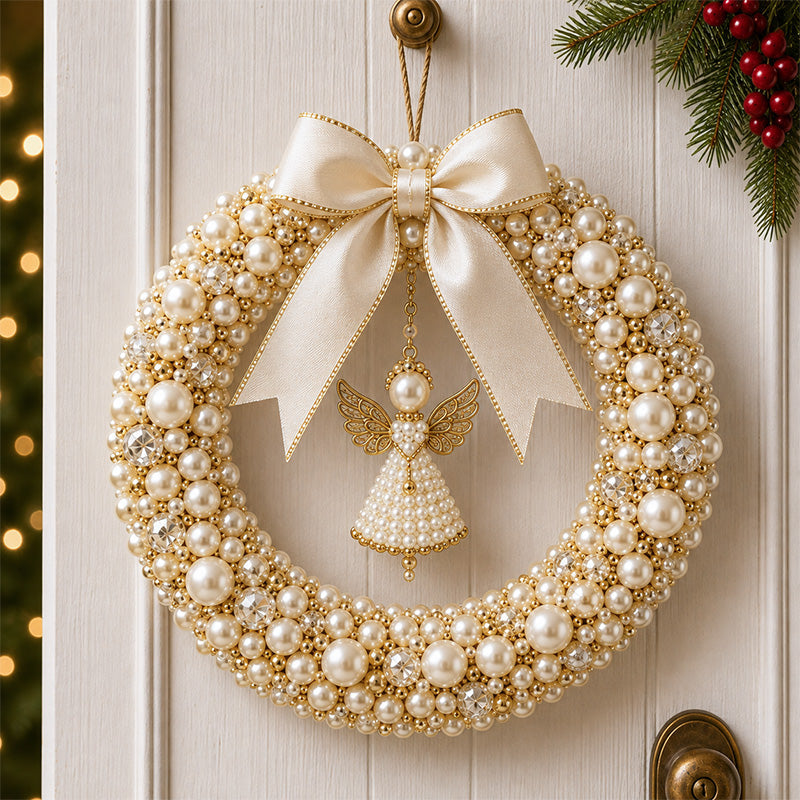🔥Last Day BUY 3 GET 1 FREE⏳ Last Day 49% OFF – 🎄✨ DIY Christmas Pearl Wreath Kit – Handmade Beaded Holiday Door Décor 💎🎀