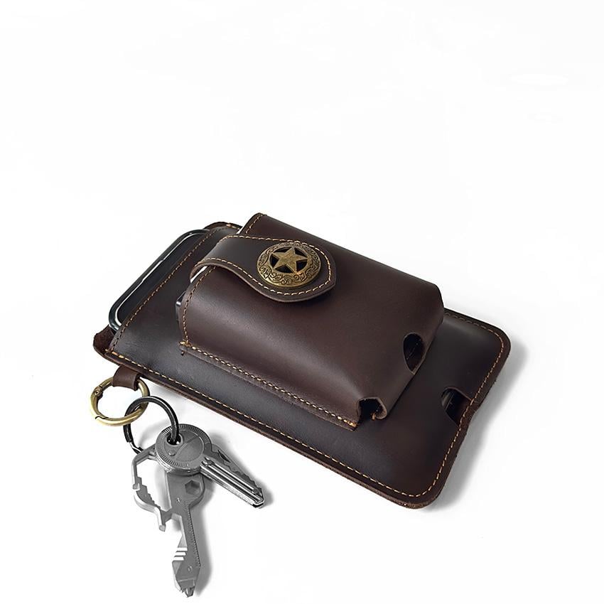 Vintage Cowhide Leather Waist Bag