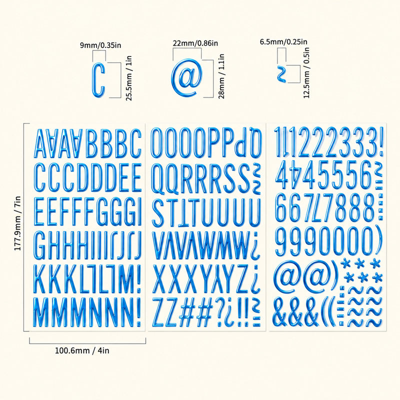 3D Puffy Alphabet Stickers – Bold-Style Letters for DIY Journals, Scrapbooks and Labels
