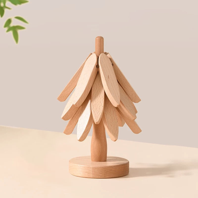 Premium Heat-Resistant Natural Wooden Trivet Set for Hot Dishes