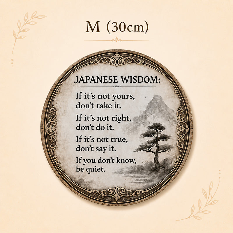 🍂 Vintage Eastern Wisdom Quote Sign