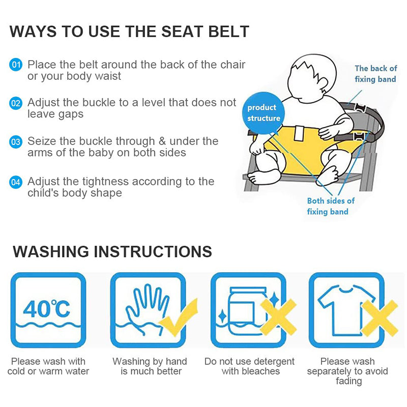 Portable Meal Booster Seat Belt