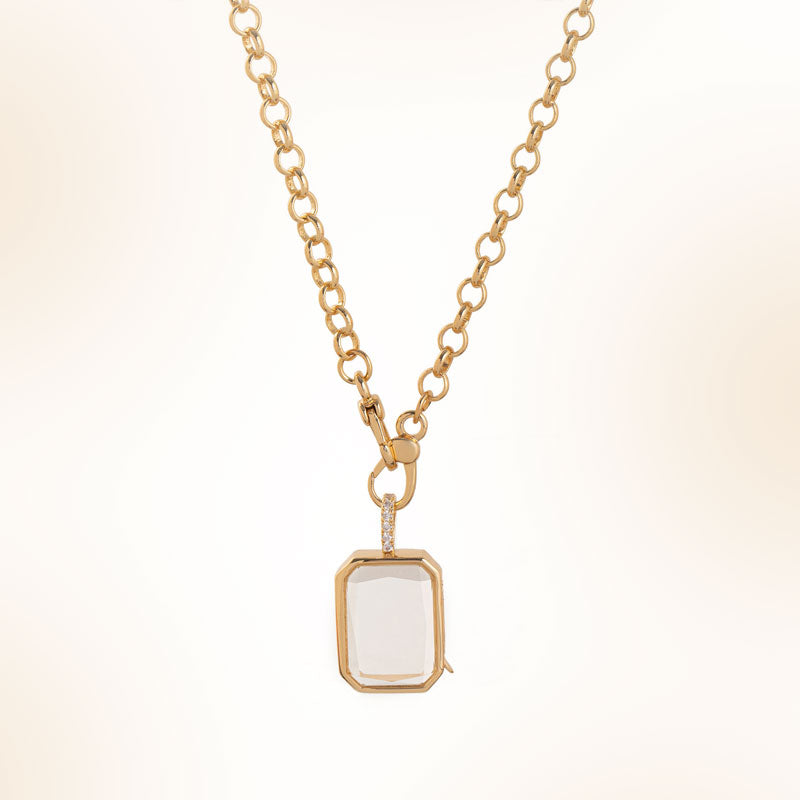 Personalized glass photo box pendant