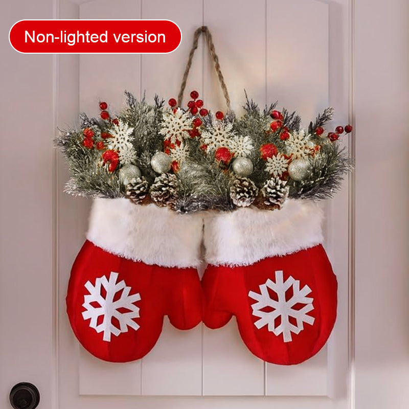 🎅 Sparkling Christmas Glove Wreath · Create a warm and cosy Christmas atmosphere