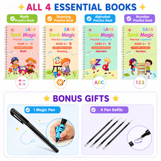 💥LAST DAY SALE 50%OFF💥📚MagicBook | Kids Practice Copybook Set