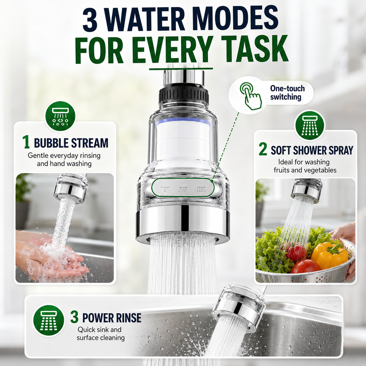 🚰 Save 50%! 💧 360° Faucet Filter – 6‑layer, 3 modes & splash‑free ✨