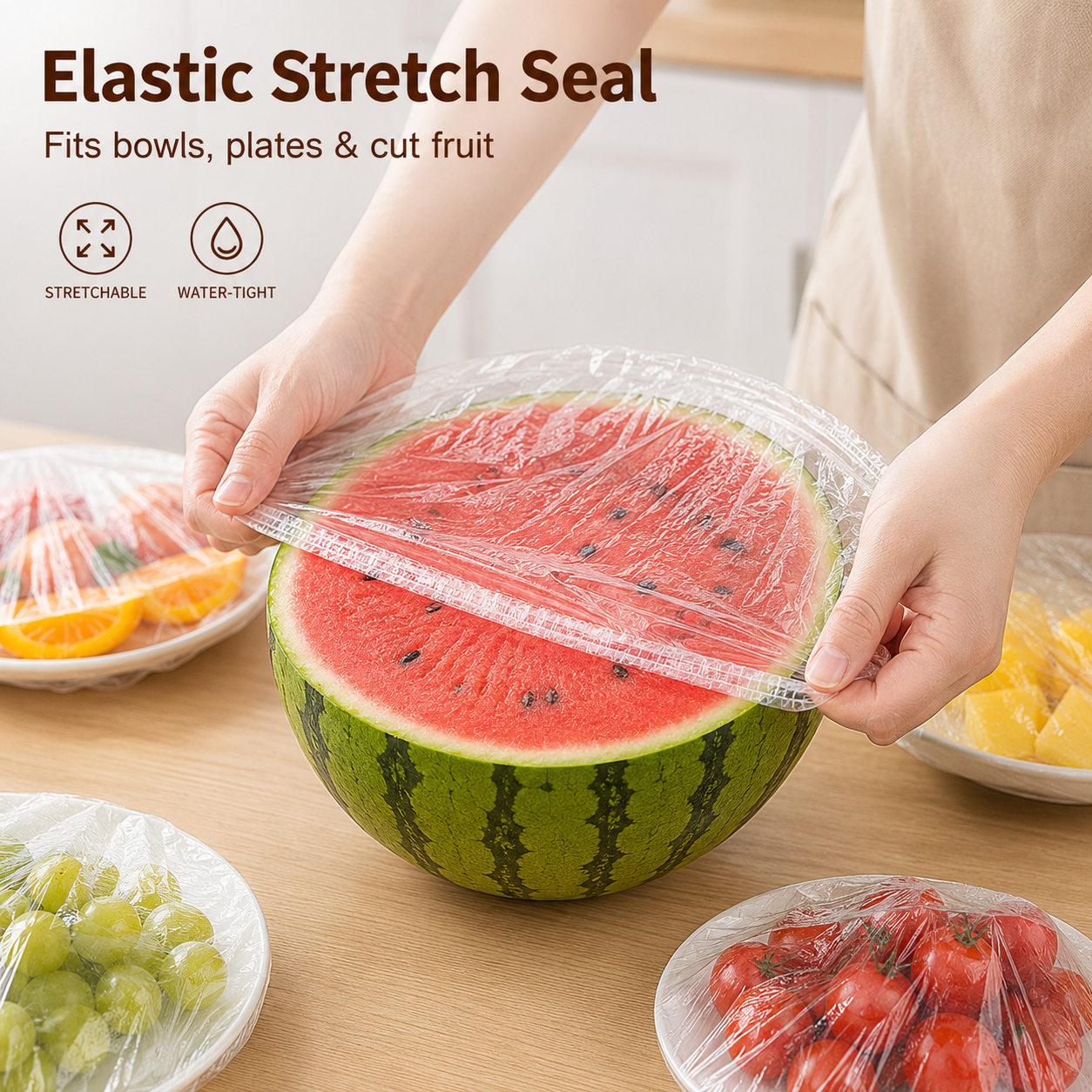 ⌛️ LAST DAY! 🔥 Free Delivery Today Only 🥦 The Laziest (and Best) Way to Keep Food Fresh 👉 No Cling Film Tangles. Just Stretch, Snap & Done! (200-Piece Bulk) 🥗✨