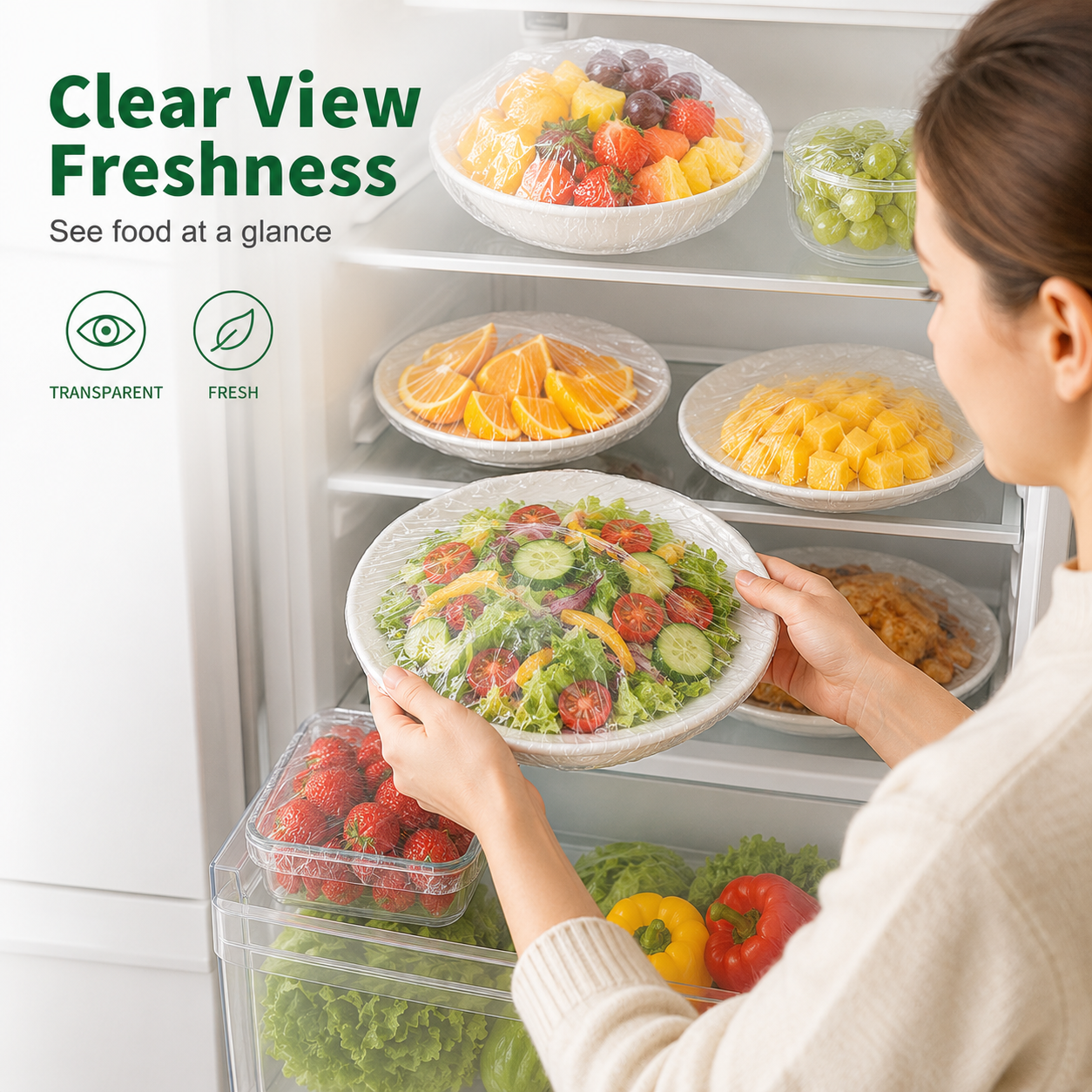 ⌛️ LAST DAY! 🔥 Free Delivery Today Only 🥦 The Laziest (and Best) Way to Keep Food Fresh 👉 No Cling Film Tangles. Just Stretch, Snap & Done! (200-Piece Bulk) 🥗✨