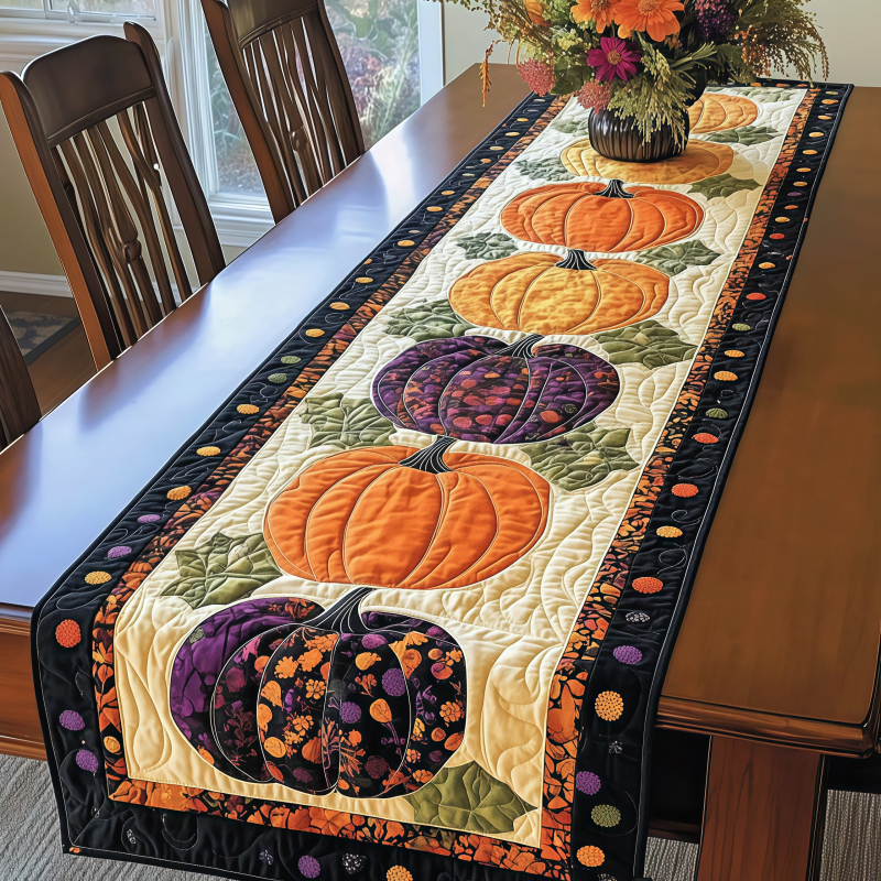 🍂 Autumn Spell Quilted Table Runner – Instant Cozy Fall & Halloween Vibe 🎃