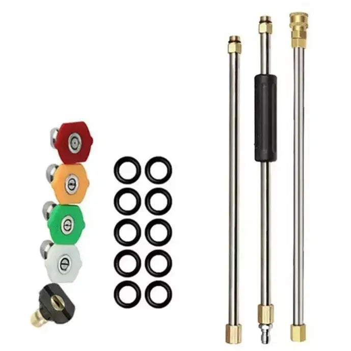 🧹Stainless Steel Power Washer Wand, Angled Extension Lance for Roof Gutter Car Cleaning 💦