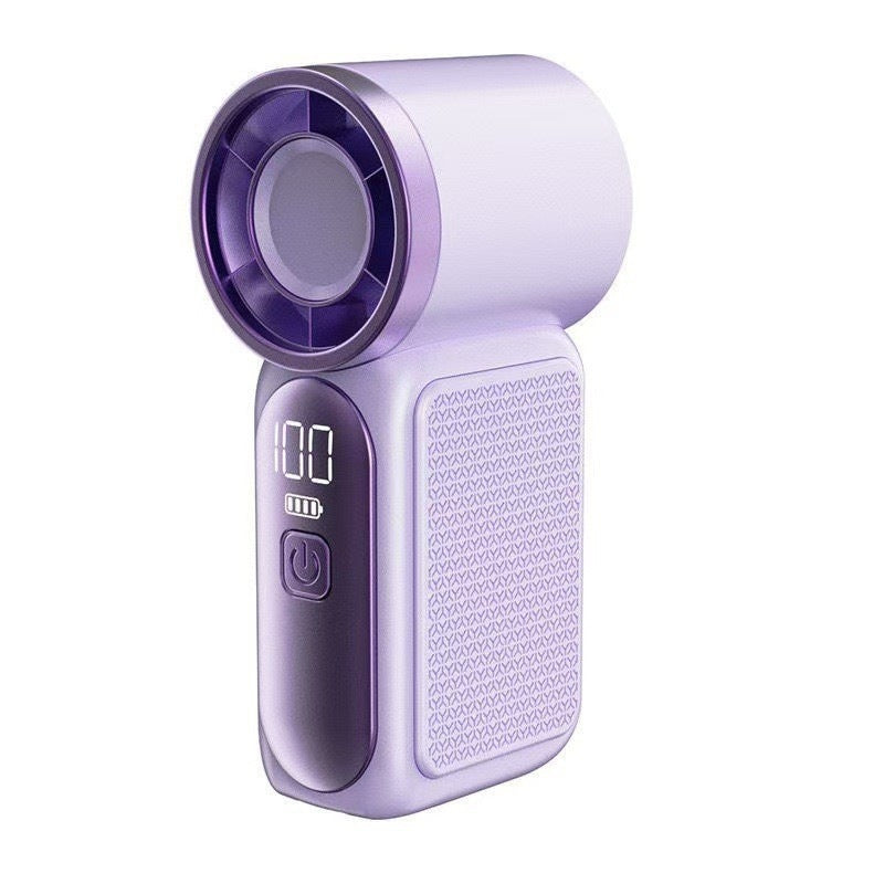 Mini Handheld Fan with LED Display –👍5-Speed Turbo Pocket size Fan.✨USB Rechargeable, High-Speed Cooling for Travel & Makeup. Perfect Gift. Portable Refrigeration