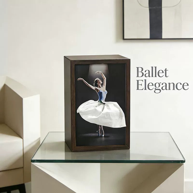 Ballet Dancer Tissue Box with Light