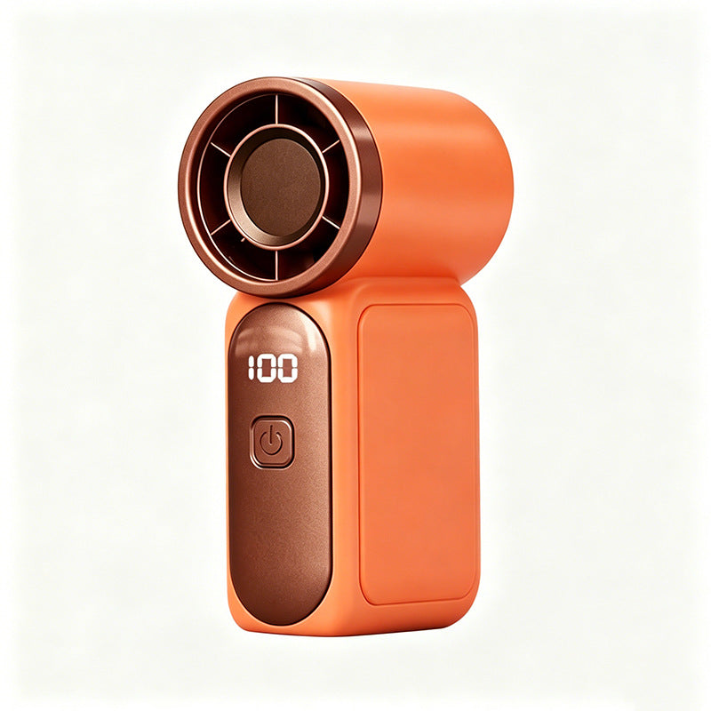 Mini Handheld Fan with LED Display –👍5-Speed Turbo Pocket size Fan.✨USB Rechargeable, High-Speed Cooling for Travel & Makeup. Perfect Gift. Portable Refrigeration