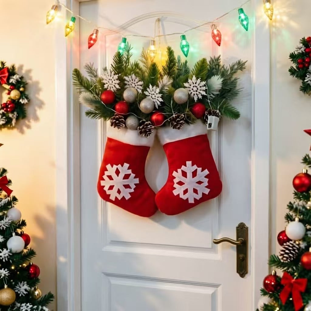 🎅 Sparkling Christmas Glove Wreath · Create a warm and cosy Christmas atmosphere