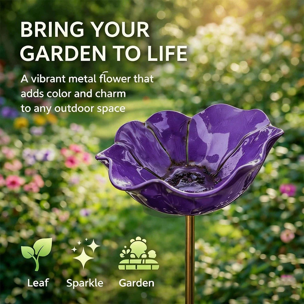 💖🎁2026 Mother's Day Gifts --🎁Handmade Metal Flower Garden Stake🐦