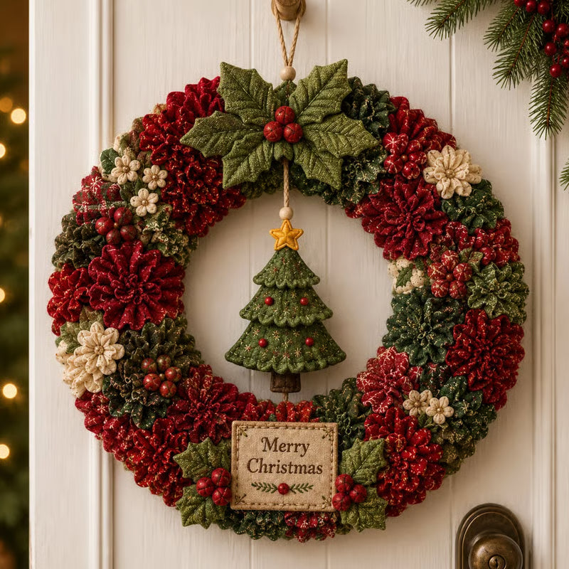 🏆Limited-time offer: 49% OFF🎁🎄 DIY kit for a 3D fabric wreath
