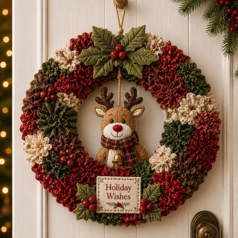 🏆Limited-time offer: 49% OFF🎁🎄 DIY kit for a 3D fabric wreath