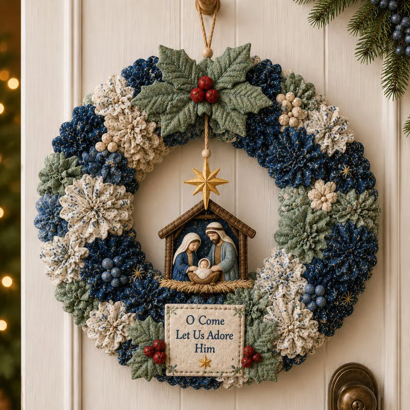 🏆Limited-time offer: 49% OFF🎁🎄 DIY kit for a 3D fabric wreath