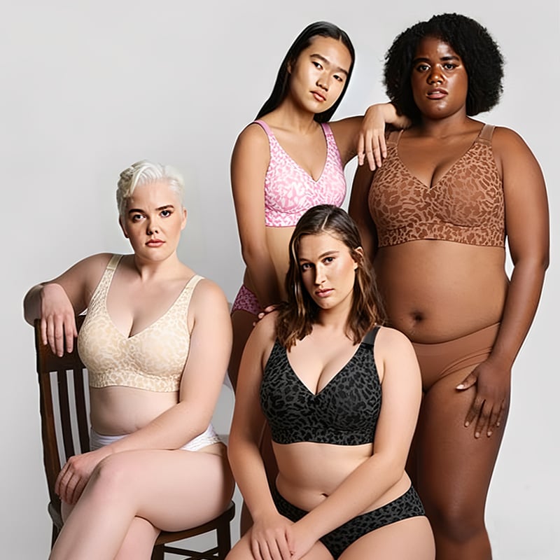 🏆LAST DAY SALE 46% OFF 🔥Super Firming Leopard Print Jelly Bra | Women Wirefree Bras 👍No More Sagging Breasts