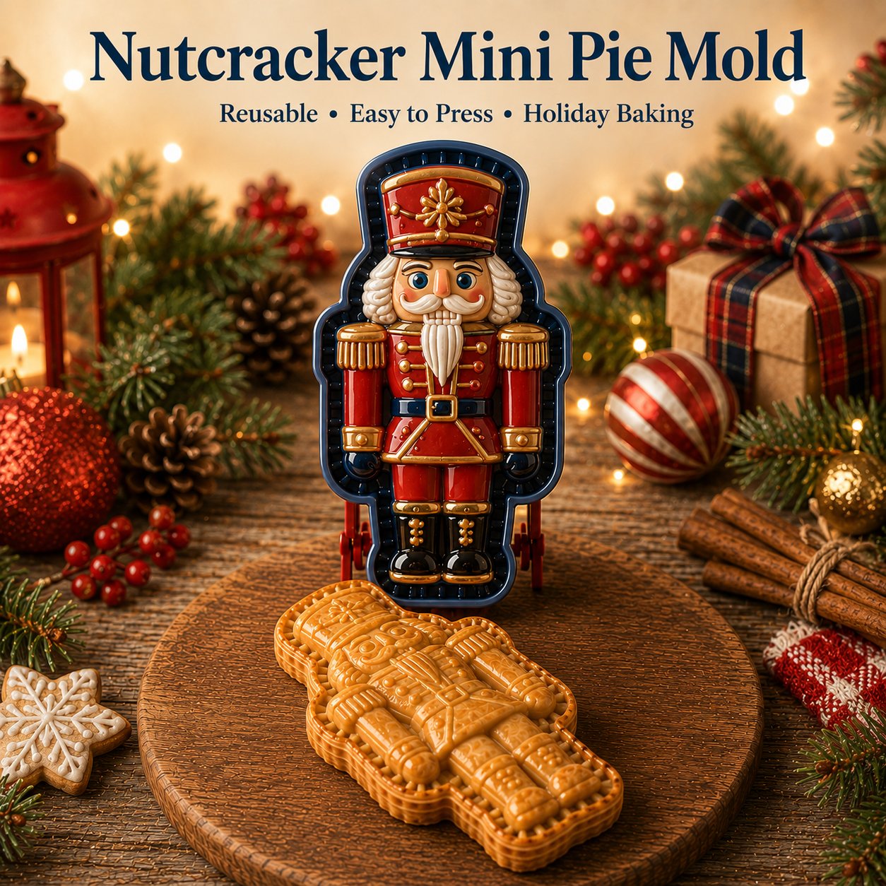 🎄 8-Design Christmas Mini Pie Mold Collection