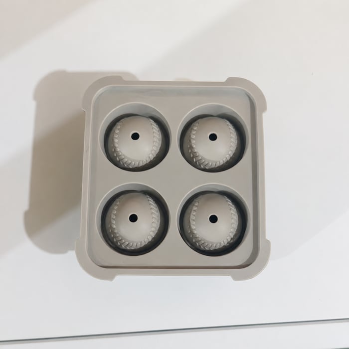 Baseball Ice Mold | Slow-Melting Silicone Sphere Tray for Whiskey, Cocktails & More