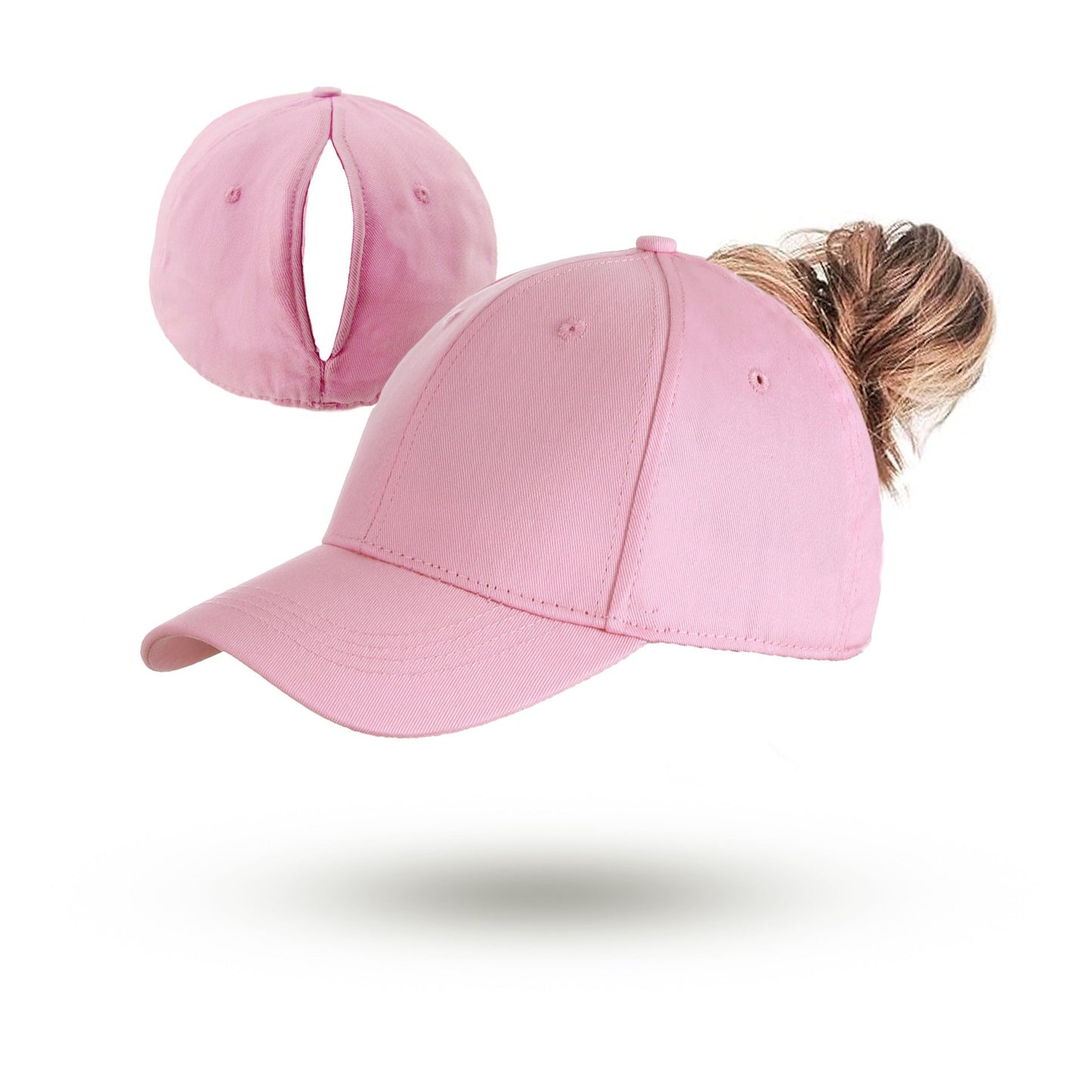Ponytail Baseball Cap with Magnetic Closure